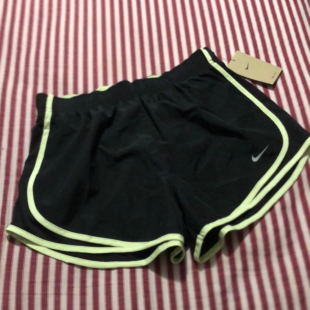 Brand New Nike Black and Green  Athletic Shorts Lightweight Design
